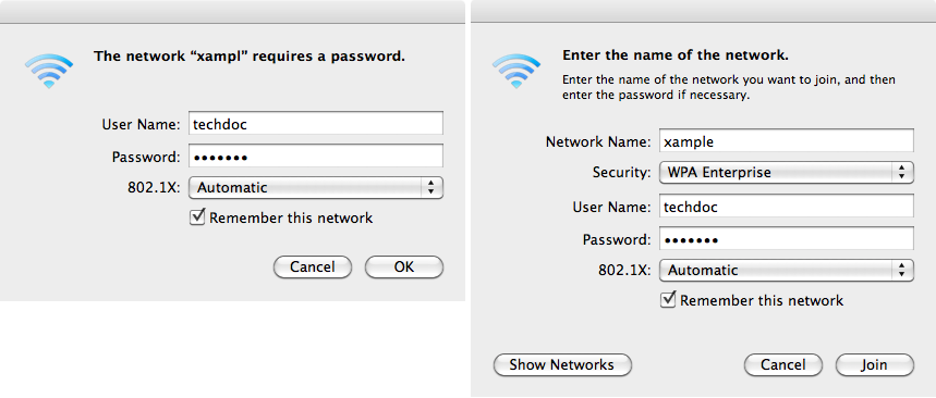 what is the name of the program for wireless network connections for mac osx